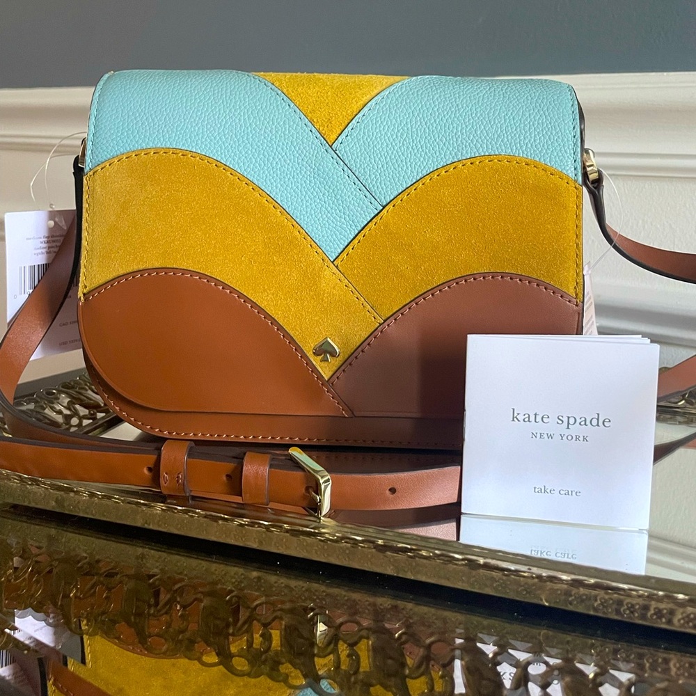 Kate Spade Nadine Patchwork Medium Flap Bag- New with Tags - Picture 1 of 9